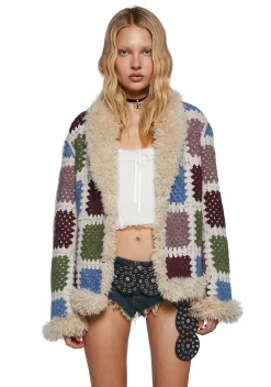 dELiA*s by Dolls Kill Outerwear*Day Trips Crochet Jacket