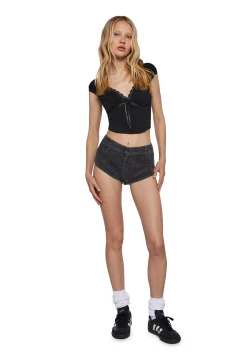 x_New Pink Bottoms|Shorts*Daydream Festival Booty Shorts - Black