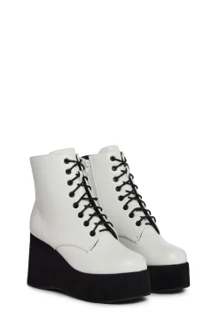 x_Rasolli Boots|Platforms*Daylight Club Platform Boots-White
