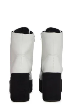 x_Rasolli Boots|Platforms*Daylight Club Platform Boots-White