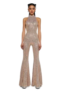 Club Exx Jumpsuits & Rompers|Plus*Dazzling Nights Sequin Jumpsuit