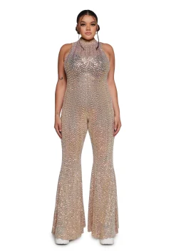 Club Exx Jumpsuits & Rompers|Plus*Dazzling Nights Sequin Jumpsuit