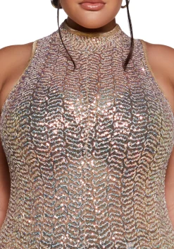 Club Exx Jumpsuits & Rompers|Plus*Dazzling Nights Sequin Jumpsuit