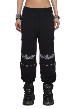 Widow Bottoms|Pants*Dead Inside Studded Baggy Sweatpants