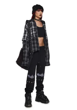 Widow Bottoms|Pants*Dead Inside Studded Baggy Sweatpants