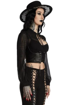 Widow Corsets|Tops*Dead Of Night Underboob Corset