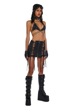 Club Exx Bottoms|Skirts*Deadly Dose Snakeskin Skirt