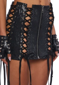 Club Exx Bottoms|Skirts*Deadly Dose Snakeskin Skirt