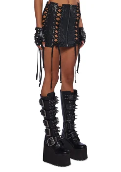 Club Exx Bottoms|Skirts*Deadly Dose Snakeskin Skirt