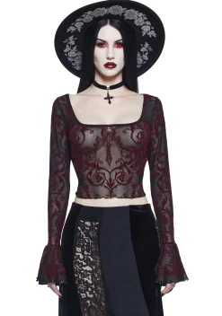 Widow Tops*Death Unites Us Crop Top