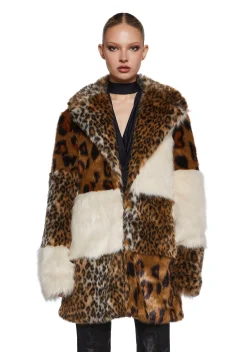 Current Mood Outerwear|Plus*Decadent Glamour Patchwork Coat