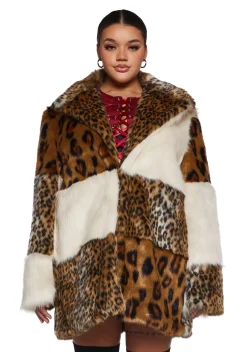 Current Mood Outerwear|Plus*Decadent Glamour Patchwork Coat