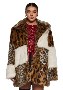 Current Mood Outerwear|Plus*Decadent Glamour Patchwork Coat