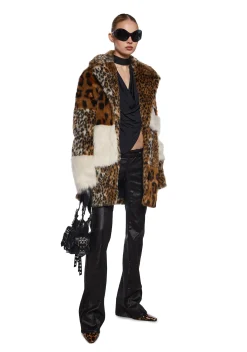 Current Mood Outerwear|Plus*Decadent Glamour Patchwork Coat