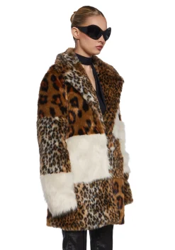 Current Mood Outerwear|Plus*Decadent Glamour Patchwork Coat