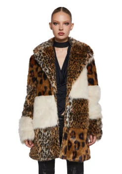 Current Mood Outerwear|Plus*Decadent Glamour Patchwork Coat