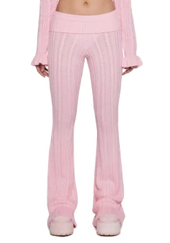 Sugar Thrillz Bottoms|Pants*Deep Thoughts Flare Pants - Pink