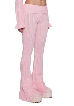 Sugar Thrillz Bottoms|Pants*Deep Thoughts Flare Pants - Pink