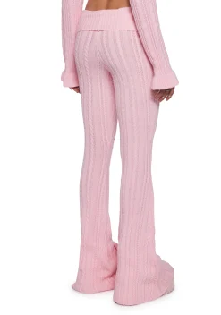 Sugar Thrillz Bottoms|Pants*Deep Thoughts Flare Pants - Pink