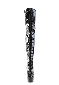 Pleaser Boots*Delight-3023 Lace-Up Stretch Boots