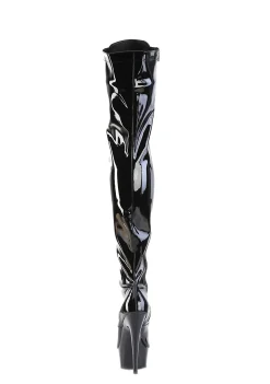 Pleaser Boots*Delight-3023 Lace-Up Stretch Boots