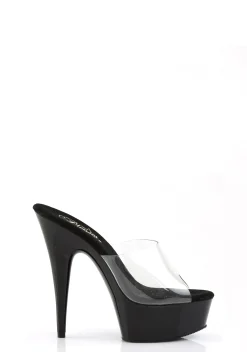 Demonia Sandals*Delight-601 Platform Slides - Black