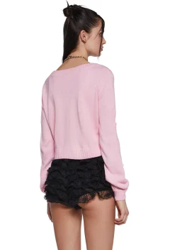 Sugar Thrillz Tops|Plus*Demure Kiss Cardigan Set