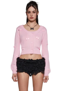 Sugar Thrillz Tops|Plus*Demure Kiss Cardigan Set