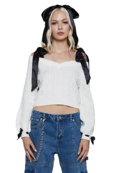 Sugar Thrillz Tops|Plus*Demure Prowess Knit Sweater