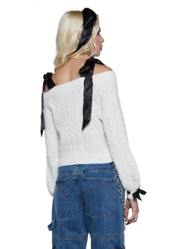 Sugar Thrillz Tops|Plus*Demure Prowess Knit Sweater