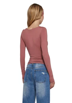 X_TEMPTATION LA Tops*Demure Stare Top With Headband - Pink