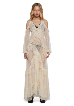 Current Mood Dresses|Plus*Desert Mirage Lace Maxi Dress