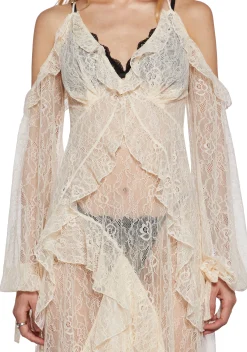 Current Mood Dresses|Plus*Desert Mirage Lace Maxi Dress