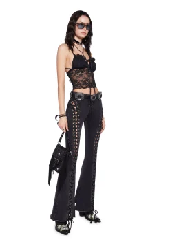 Current Mood Tops*Desert Rose Convertible Cami Top - Black