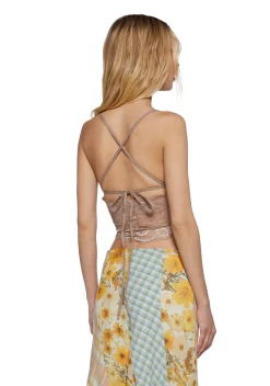 Current Mood Tops|Plus*Desert Rose Convertible Cami Top - Brown