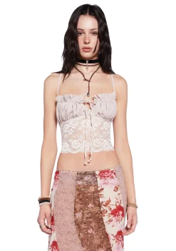 Current Mood Tops*Desert Rose Convertible Cami Top - Off White