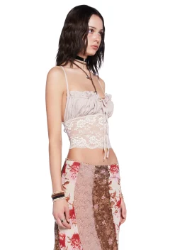 Current Mood Tops*Desert Rose Convertible Cami Top - Off White