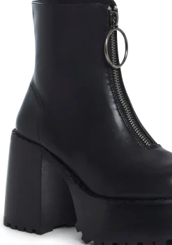Current Mood Boots|Platforms*Detention Hall Platform Boots - Black