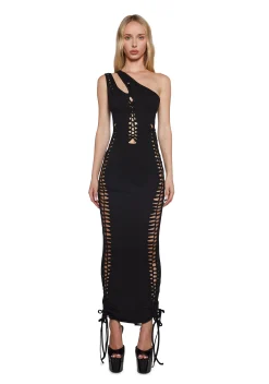 Current Mood Dresses|Plus*Deviant Curfew Cut-Out Maxi Dress