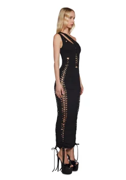 Current Mood Dresses|Plus*Deviant Curfew Cut-Out Maxi Dress