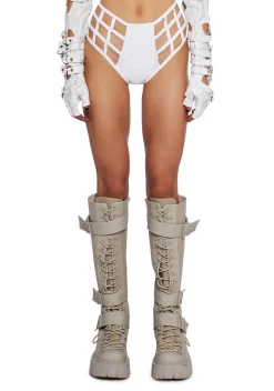 Club Exx Bottoms|Shorts*Deviant Treasure Booty Shorts - White