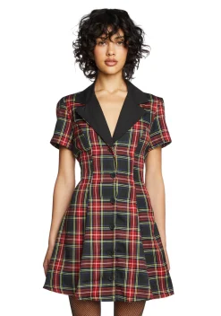 Current Mood Dresses*Devil You Don't Exist Plaid Dress