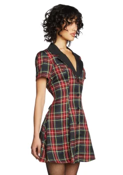Current Mood Dresses*Devil You Don't Exist Plaid Dress
