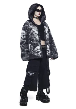 Widow Outerwear|Plus*Devilish Descent Puffer Jacket