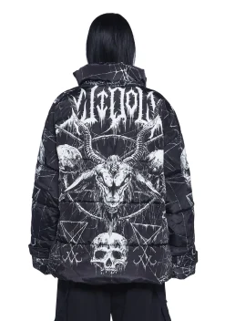 Widow Outerwear|Plus*Devilish Descent Puffer Jacket