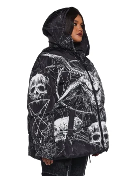 Widow Outerwear|Plus*Devilish Descent Puffer Jacket