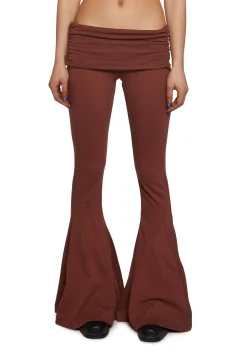 Current Mood Bottoms|Pants*Dew Morning Flare Pants - Brown