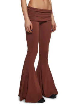 Current Mood Bottoms|Pants*Dew Morning Flare Pants - Brown