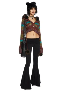 Current Mood Bottoms|Pants*Dew Morning Flare Pants - Black