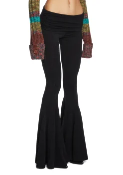 Current Mood Bottoms|Pants*Dew Morning Flare Pants - Black